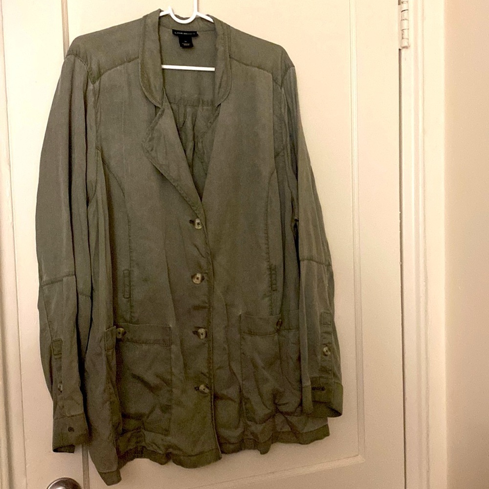 lane bryant green light jacket no belt size: 24